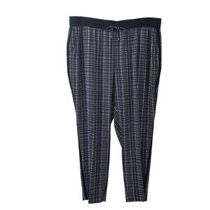 Jones NY Pull On Pants, Size 20W, Navy Blue/White